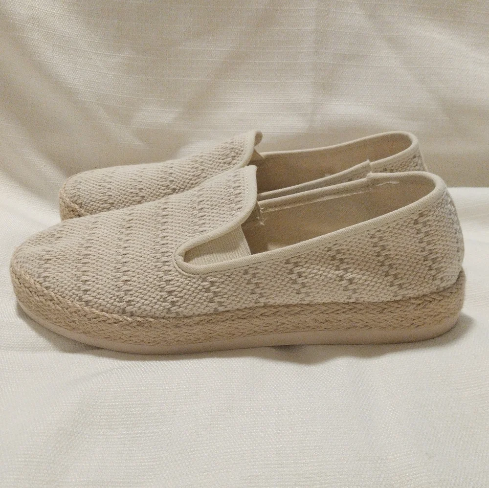 Esprit Nadine Cream and Tan Espadrille Loafer
